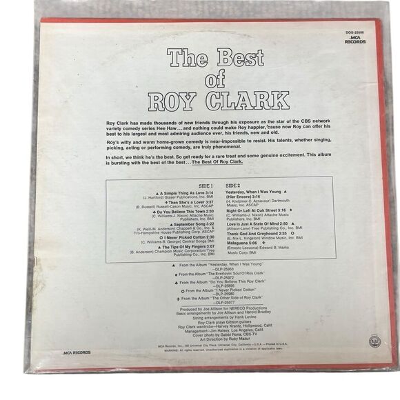 THE BEST OF ROY CLARK LP VINYL RECORD COUNTRY HITS MCA RECORDS - Picture 3 of 6